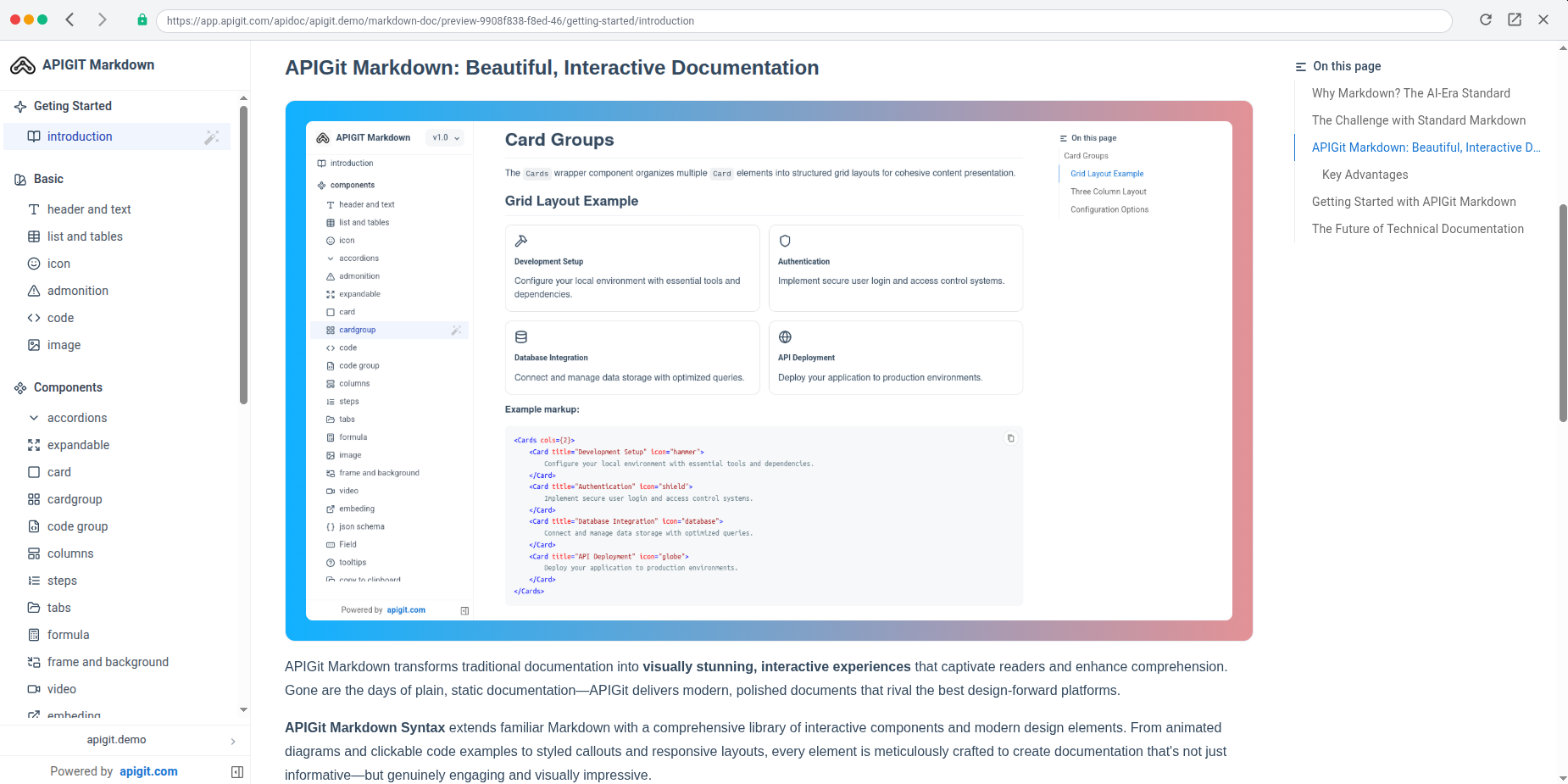 Document Layout Navigation navigation customization for published documents | APIGit Blog