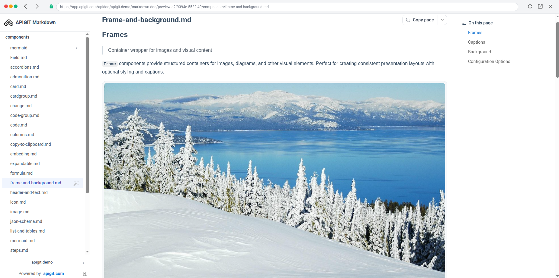 Default navigation without apigit.json